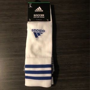 NEW White and blue adidas LG soccer socks